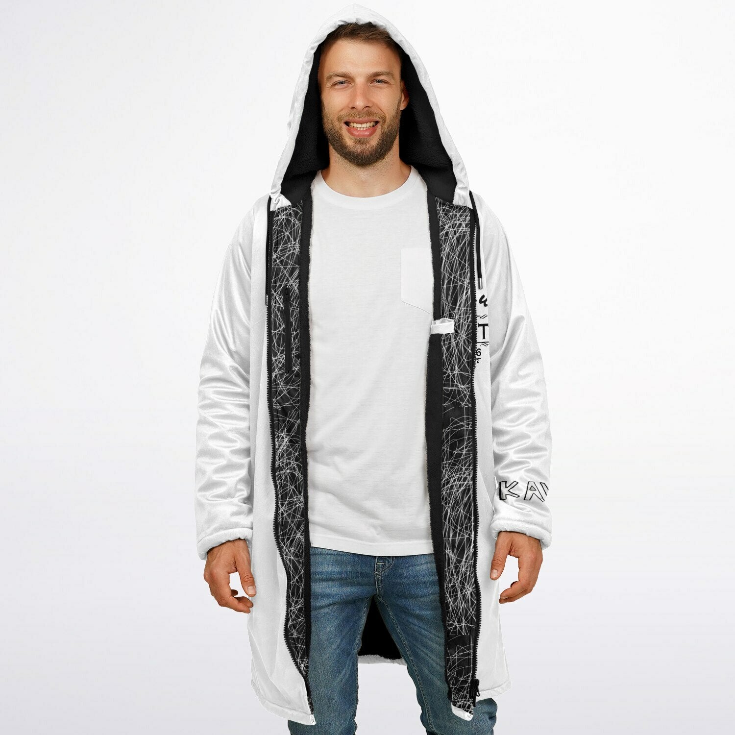 K.A.W GIVE A DOG A BONE Zipper Cloak