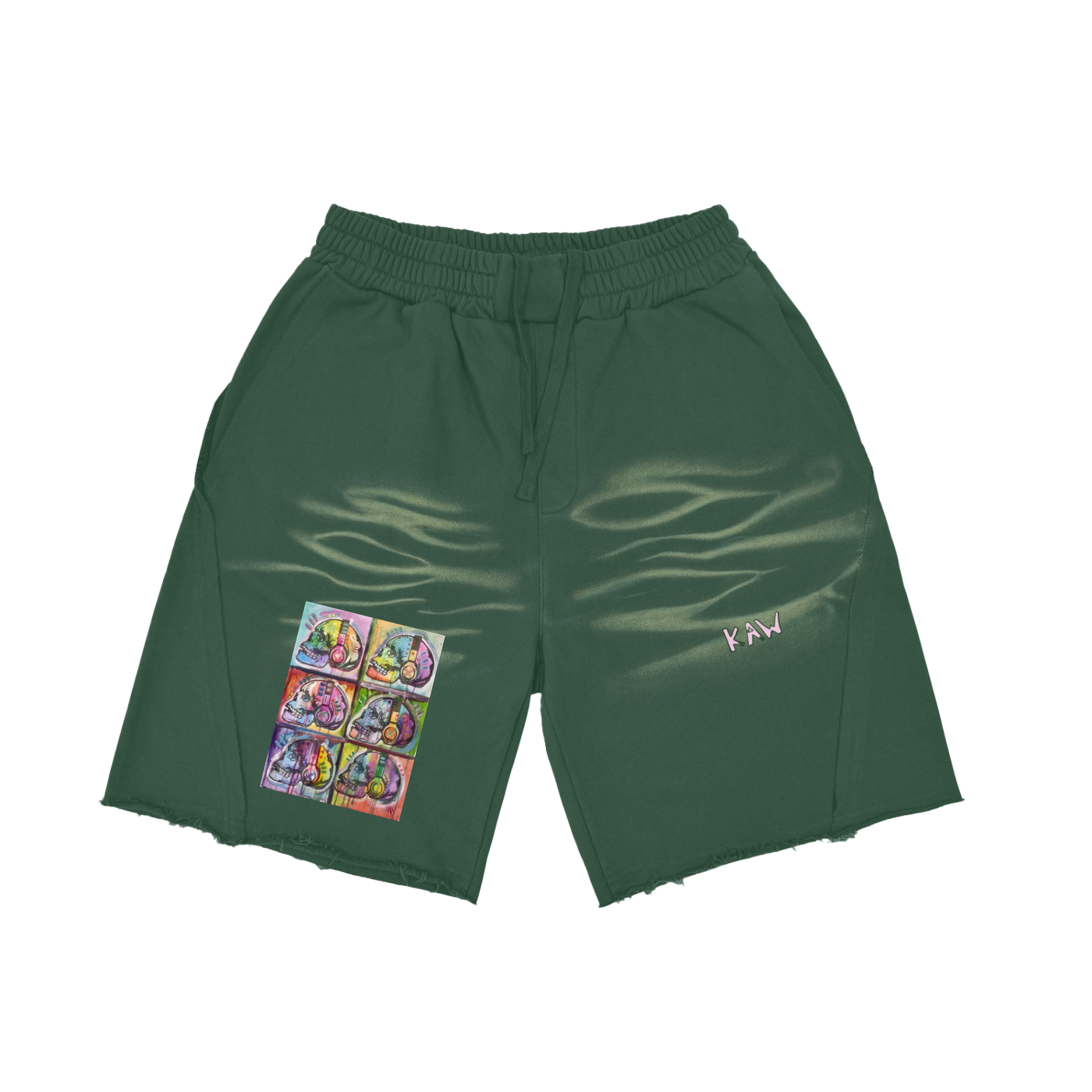 KAW Vintage Washed Tiger Stripes Short Pants