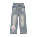 KAW Vintage Wash Distressed Denim Jeans