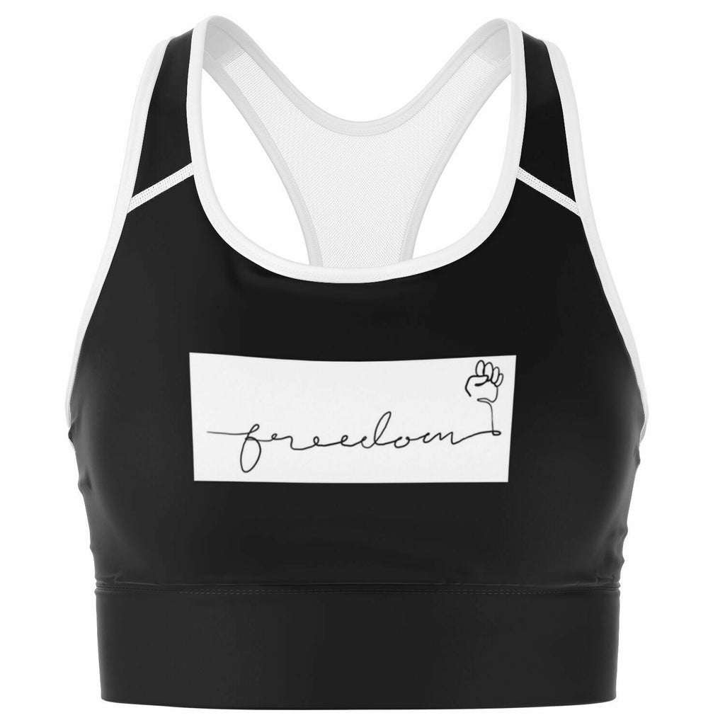 FREEDOM Mesh Padded Sports Bra BLACK