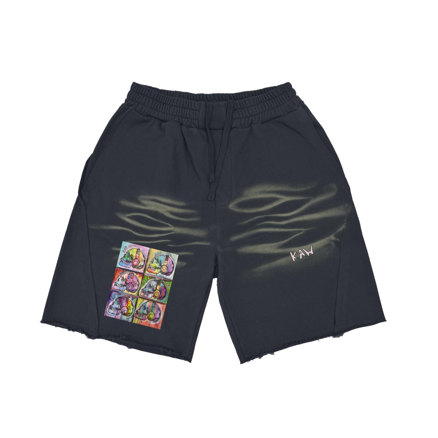 KAW Vintage Washed Tiger Stripes Short Pants