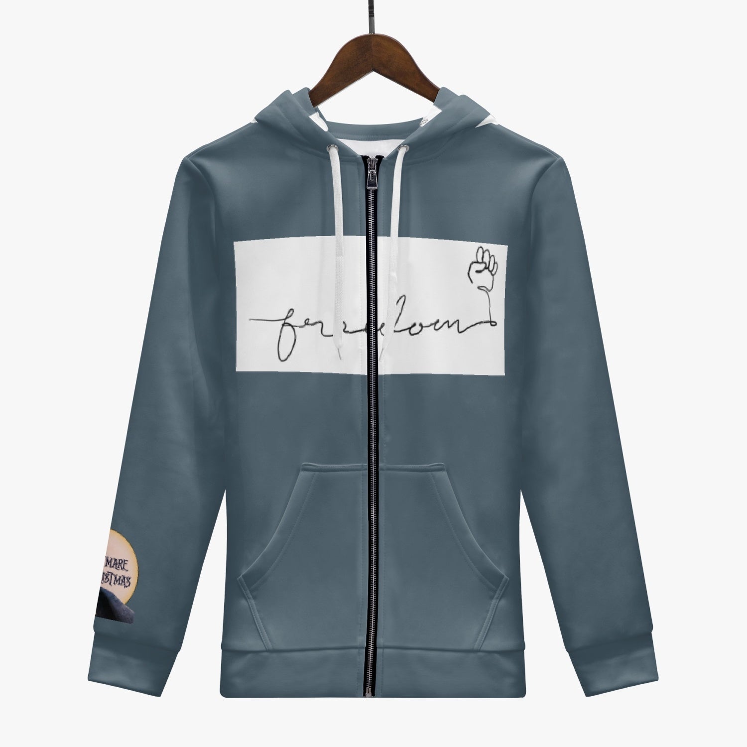 FREEDOM Men's AOP Full Zip Up Hoodie