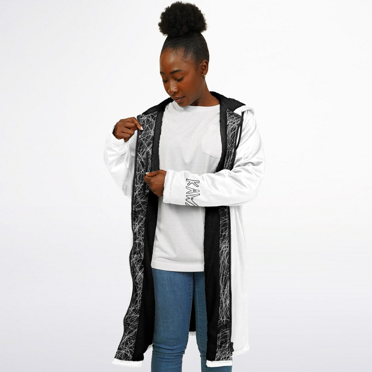 K.A.W GIVE A DOG A BONE Zipper Cloak