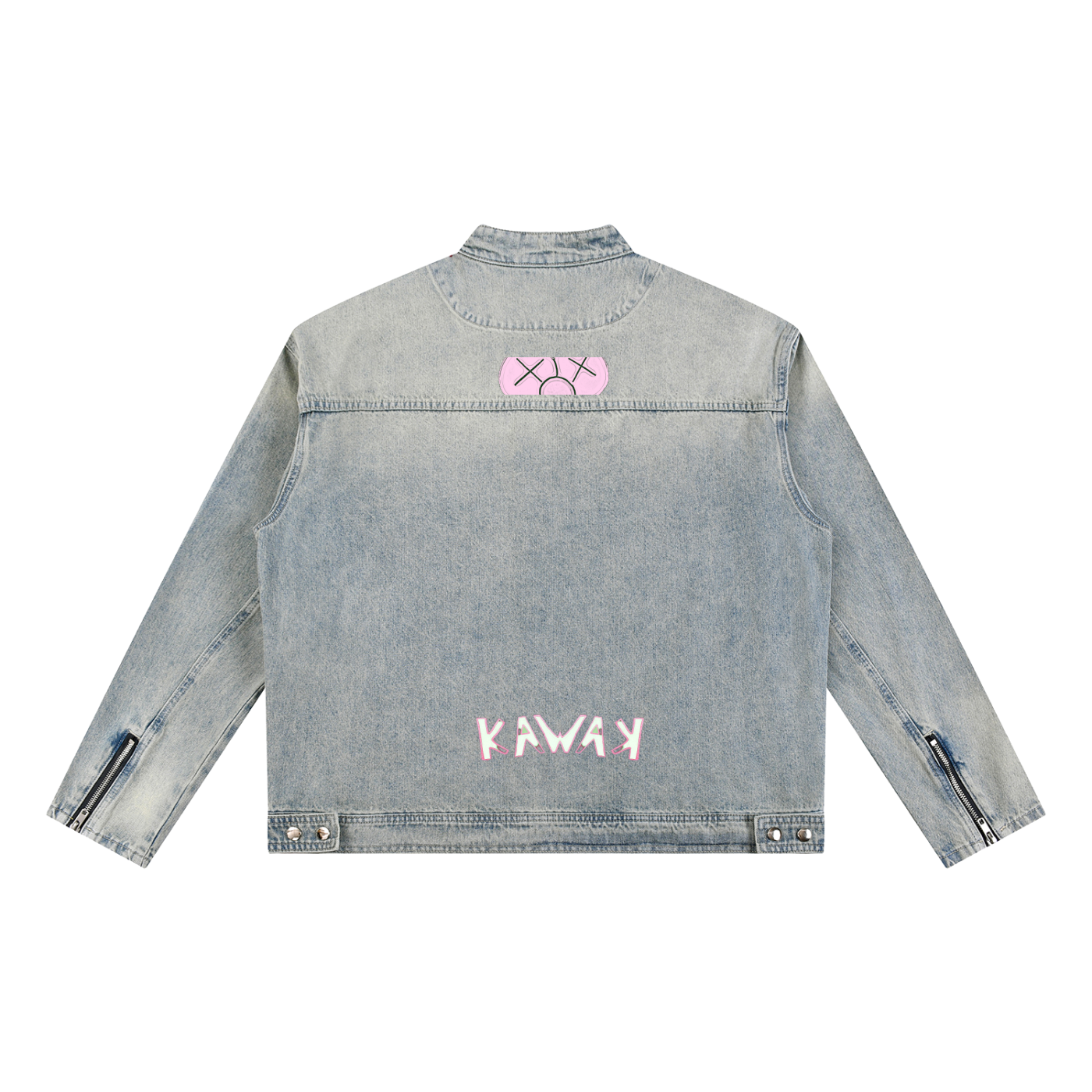 KAW Vintage Wash Zip Denim Jacket