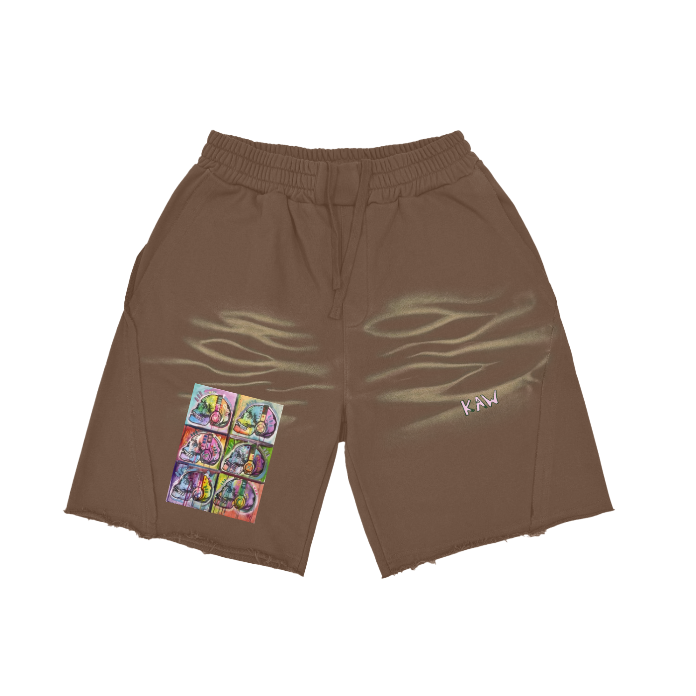 KAW Vintage Washed Tiger Stripes Short Pants