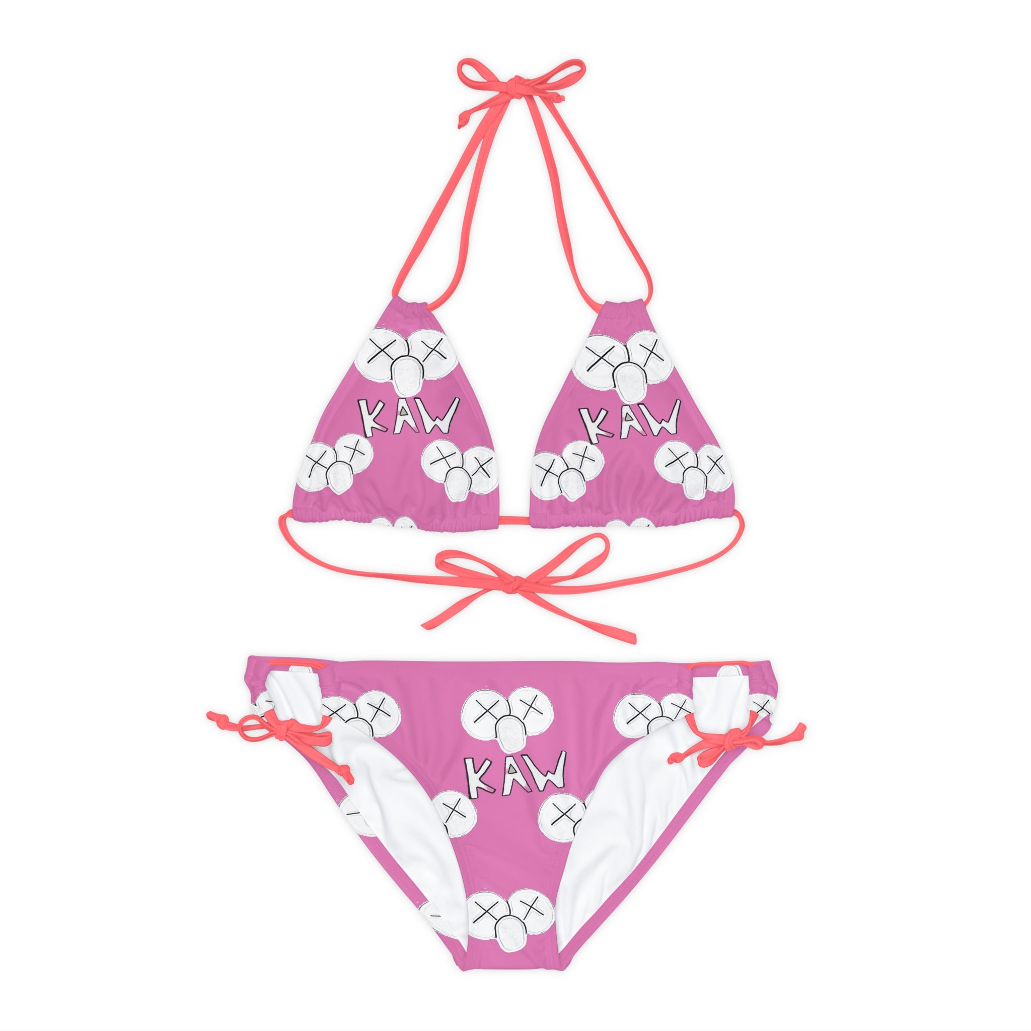 K.A.W. Strappy Bikini Set Pink