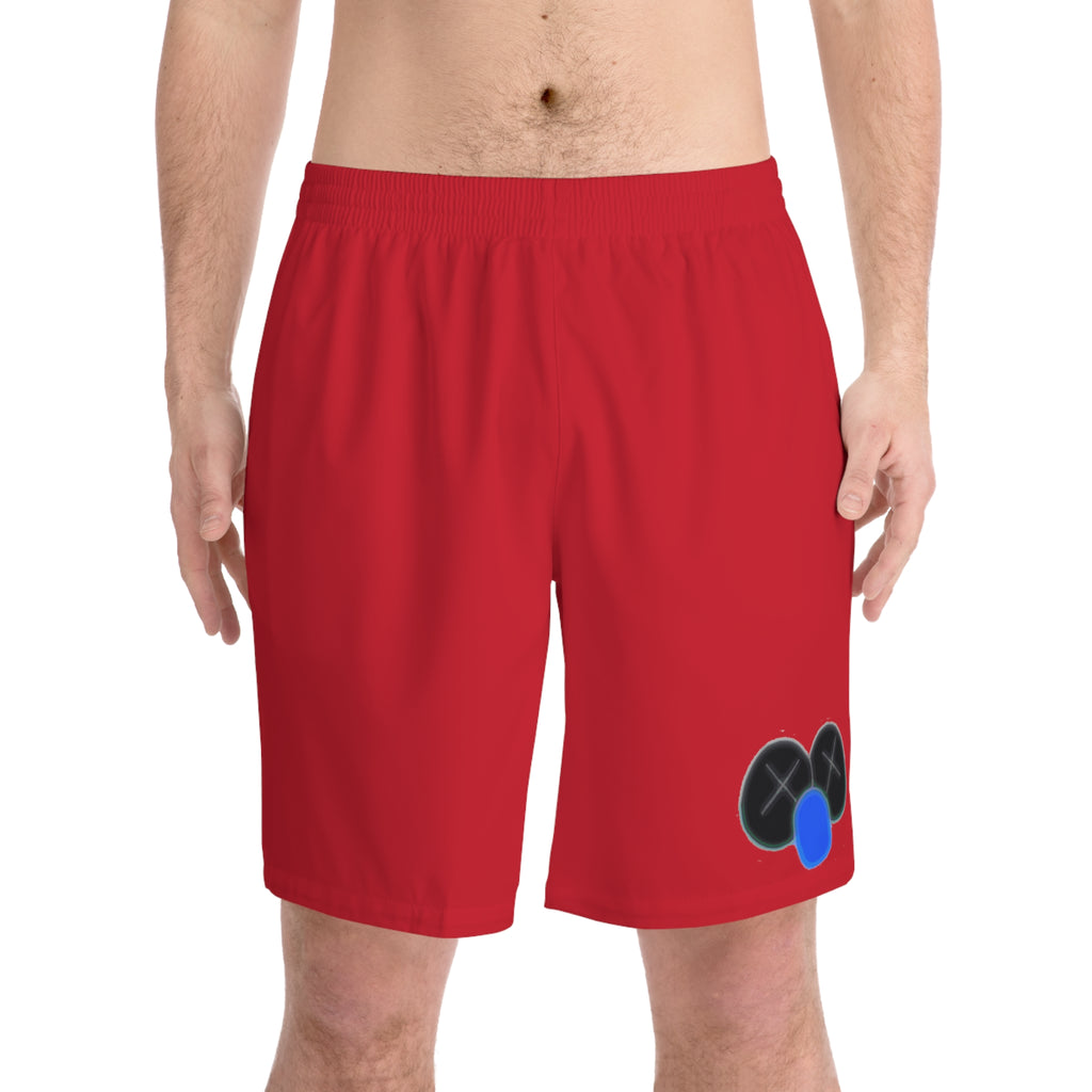 K.A.W. Men's Elastic Beach Shorts Red/Black