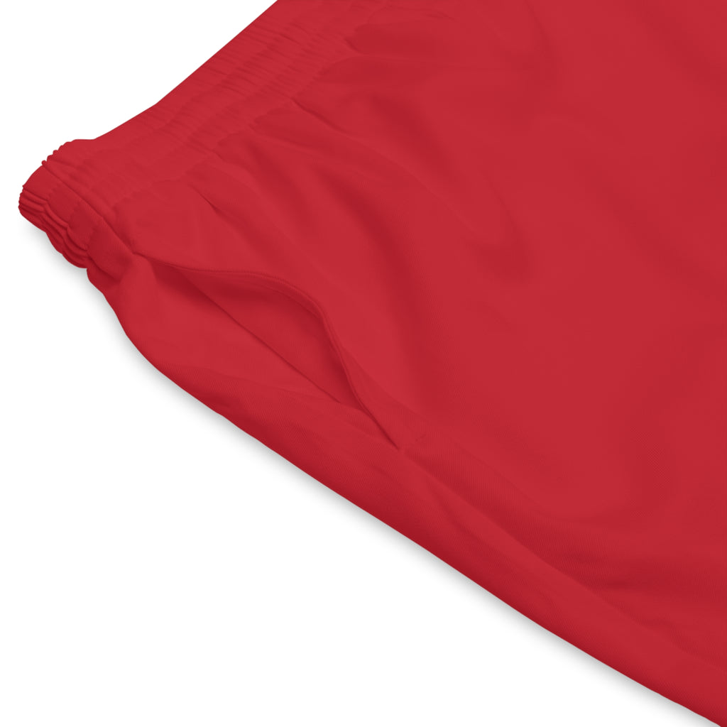 K.A.W. Men's Elastic Beach Shorts Red/Black
