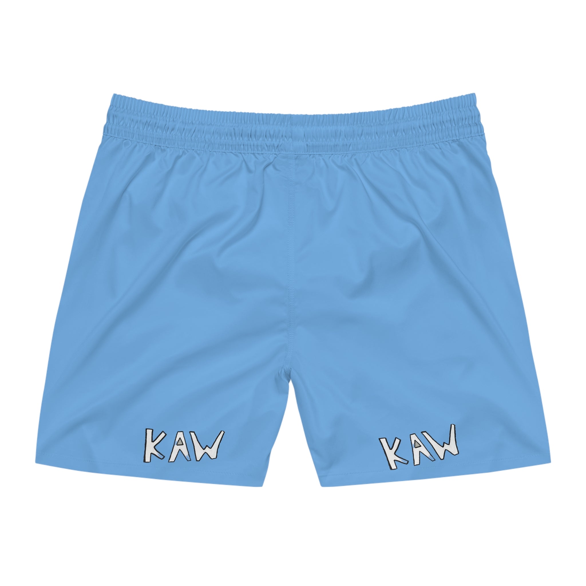 K.A.W. Men's Mid-Length Swim Shorts Blue/White